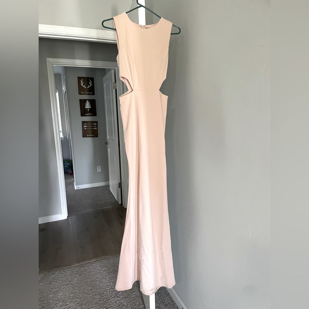 Dusty pink cut out mermaid dress